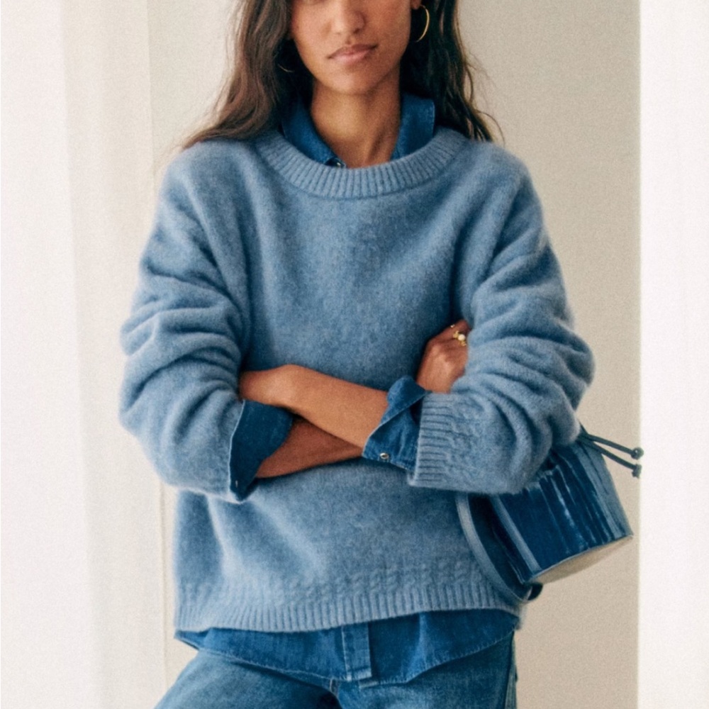 Sezane Amiel Sweater in Ice Blue